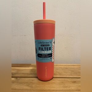 NWT LifeStraw Go Series 18oz Stainless Steel Filter Tumbler - Apricot